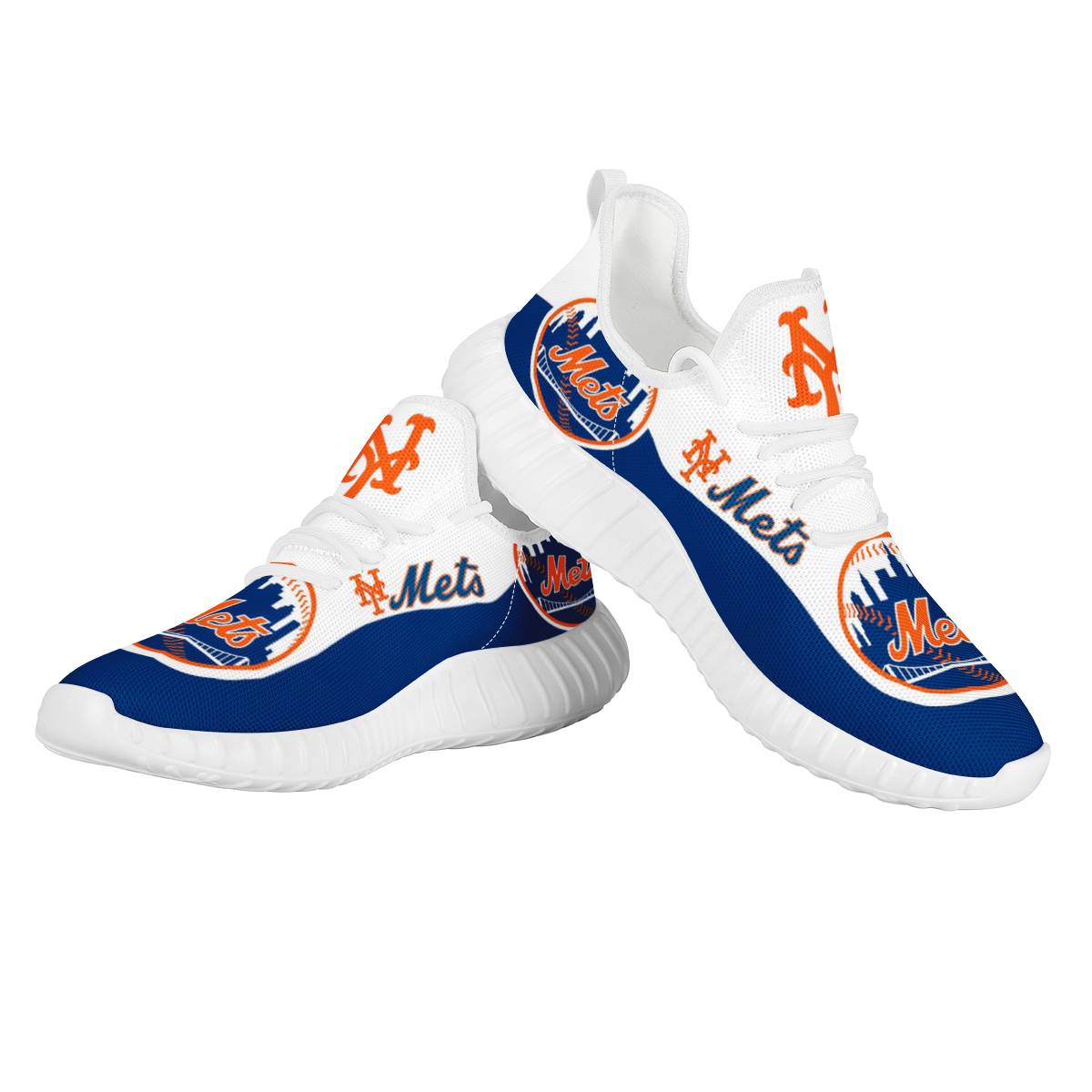 Women's New York Mets Mesh Knit Sneakers/Shoes 001